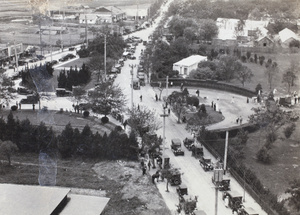 The entrance to Jessfield Park, Shanghai, viewed from West Park Mansions (西园公寓)