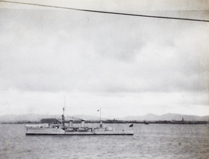 The ‘Yat Sen’, a Chinese small cruiser, near Nanjing