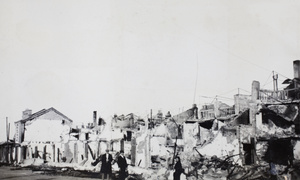 Damaged buildings, Zhabei, Shanghai, 1932