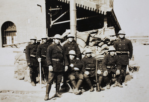 Japanese marines at North Railway Station, Shanghai, 1932