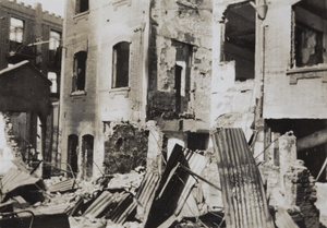 Damaged buildings, Shanghai, 1932