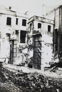 War damaged buildings, Shanghai, 1932