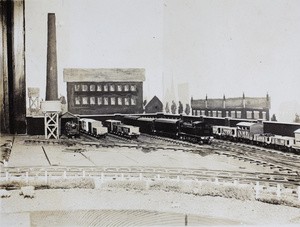 Model railway - sidings, mill and terraced houses