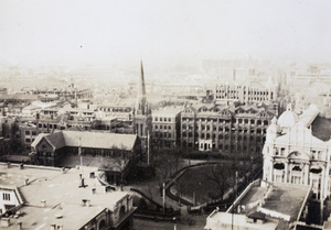 Holy Trinity Cathedral, photographed from Metropole Hotel, Shanghai