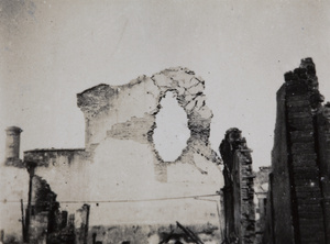 War damaged buildings, Zhabei, Shanghai, 1932