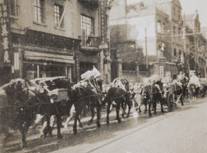 Japanese troops withdrawing after ceasefire agreement, Shanghai, 1932