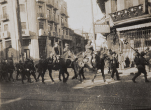 Japanese troops withdrawing after ceasefire agreement, Shanghai, 1932