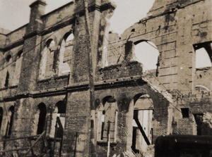 War damaged building, Shanghai, 1932