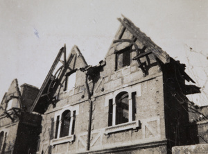 War damaged houses, Shanghai, 1932