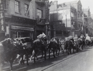 Japanese troops withdrawing after ceasefire agreement, Shanghai, 1932