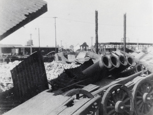 War damaged North Railway Station, Shanghai, 1932