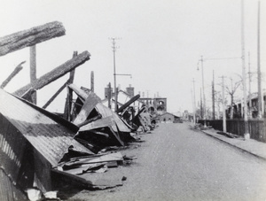 War damage near North Railway Station, Shanghai, 1932