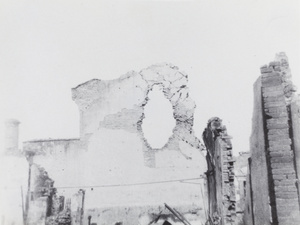 War damaged buildings, Zhabei, Shanghai, 1932