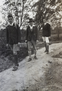 Hikers on a path, near Shanghai