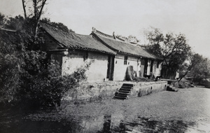 Houses by a waterway