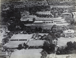 Aerial view of The Country Club, Bubbling Well Road, Shanghai