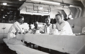 Sailors aboard H.M.S. Medway