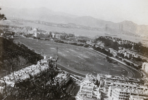 Happy Valley Racecourse and the harbour, Hong Kong