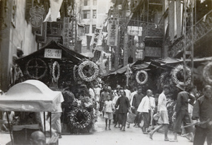 A flower market, Hong Kong