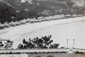 Matshed huts on the beach, Repulse Bay, Hong Kong