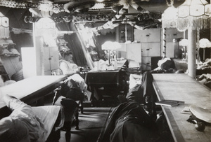 Royal Navy personnel resting after a Christmas party, Hong Kong