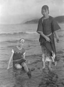 Two women by the seaside