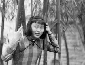 Ma Xiuzhong, with inscribed bamboo, Northern Hot Springs Park