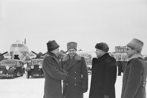 Waiting at the airport (Ernest Bevin’s visit), Moscow, December 1945