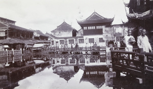 Huxinting ('The Willow Pattern Tea House') and nine-bend bridge, Shanghai