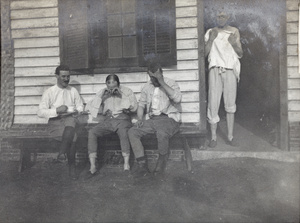 Morning time for Light Horse Brigade members at a Shanghai Volunteer Corps training camp