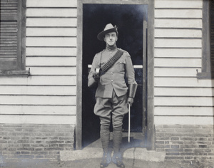 George Johnson at a Shanghai Volunteer Corps Light Horse Brigade training camp