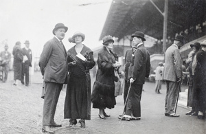 Myrtle Johnson and other fashionable spectators, Shanghai Race Club