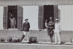 Men at Upper Boat House, Markham Road, Shanghai