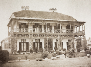 A large house, with five foreign men, Shanghai