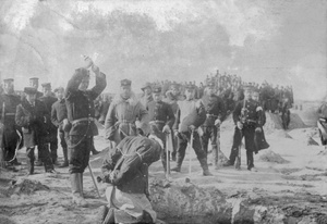 A man being executed by Japanese soldiers