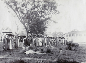 Burning opium outside the Custom House, Nanning