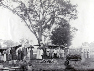 Burning opium outside the Custom House, Nanning