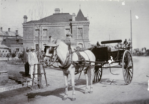 A horse and trap, Tientsin, 1903