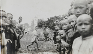 Burning Japanese goods, Nanning, 1919