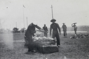 Burning opium at Nanning in 1920