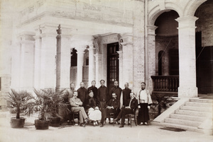 Guy Hillier with Hongkong and Shanghai Banking Corporation staff, Beijing