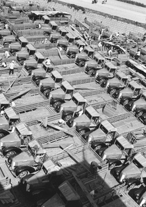 Assembling trucks, Kowloon, Hong Kong