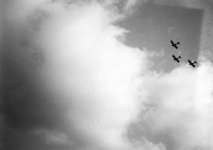 Sea planes flying over Hong Kong