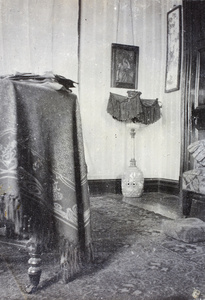 Interior with standing lamp, 35 Tongshan Road, Hongkou, Shanghai