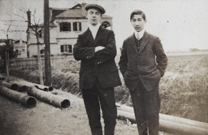 George Danson and Tom Hutchinson in Tongshan Road, Hongkou, Shanghai