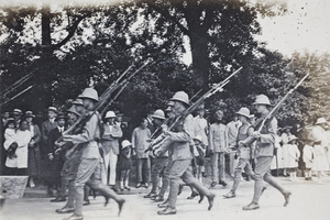 Spectators watching troops, Empire Day Parade, Shanghai, 1920