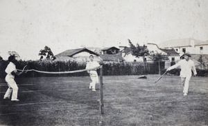 Playing tennis, Shanghai