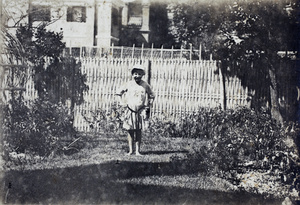 Neighbouring girl in the garden of 35 Tongshan Road, Hongkou, Shanghai