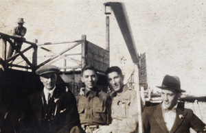Mr Cunningham, Bill Hutchinson, John Henderson and John Piry, near Shanghai