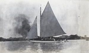 Sail boat on the Huanpu, Wusong, near Shanghai